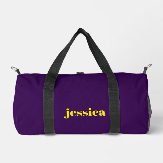 Farbblock minimalistischer benutzerdefinierter Nam Duffle Bag (Vorderseite)