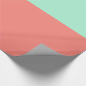 Farbblock Minze und Korallen Geschenkpapier (Ecke)