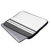 Farbblock mit dunkelgrauen Streifen Laptopschutzhülle (Vorne Knopf)