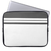 Farbblock mit dunkelgrauen Streifen Laptopschutzhülle (Vorderseite)
