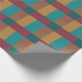 Farbblock mit grünem Rot-Rost-Türkis Geschenkpapier (Ecke)