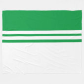 Farbblock mit kett Kelly Green White Racing Streif Fleecedecke (Vorderseite (Horizontal))