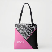 Farbblock mit Zebra Print Tasche (Vorderseite)