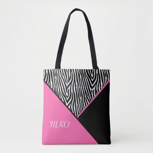 Farbblock mit Zebra Print Tasche (Vorderseite)