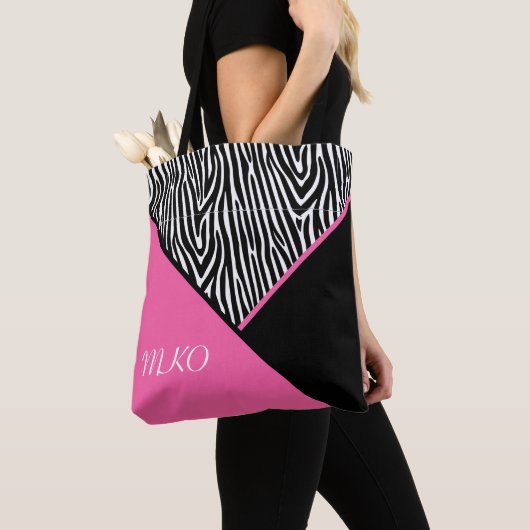 Farbblock mit Zebra Print Tasche (Von Nahem)