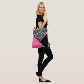 Farbblock mit Zebra Print Tasche (Am Model)