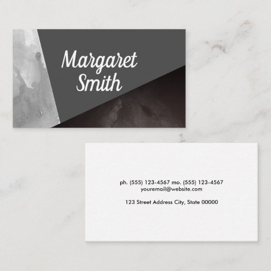 Farbblock Moderne Farbe Visitenkarte (Vorne/Hinten)