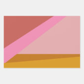 Farbblock Moderne geometrische Kunst in rot-grün Geschenkpapier Set (Vorderseite 3)