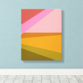 Farbblock Moderne geometrische Kunst in rot-grün Leinwanddruck (Insitu (Holzboden))