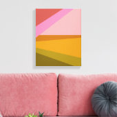 Farbblock Moderne geometrische Kunst in rot-grün Leinwanddruck (Insitu (Wohnzimmer))