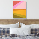 Farbblock Moderne geometrische Kunst in rot-grün Leinwanddruck (Insitu (Schlafzimmer))