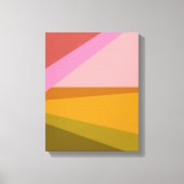 Farbblock Moderne geometrische Kunst in rot-grün Leinwanddruck (Vorderseite)