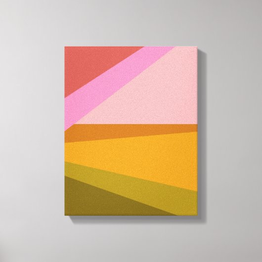 Farbblock Moderne geometrische Kunst in rot-grün Leinwanddruck (Vorderseite)