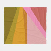Farbblock Moderne geometrische Kunst | Rosa und Ol Fleecedecke (Vorderseite (Horizontal))