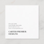 Farbblock | Moderne Kunst | Interior Designer Quadratische Visitenkarte (Rückseite)