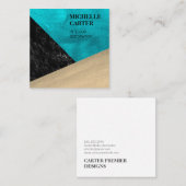 Farbblock | Moderne Kunst | Interior Designer Quadratische Visitenkarte (Vorne/Hinten)