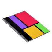 Farbblock Moderne Kunst Mondrian Inspiriert Notizblock (Rechte Seite)