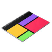 Farbblock Moderne Kunst Mondrian Inspiriert Notizblock (Linke Seite)