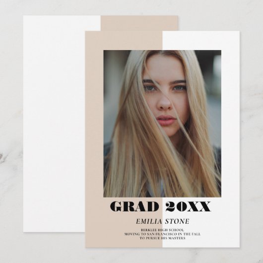 Farbblock Moderner Abschluss Ankündigung (Vorne/Hinten)