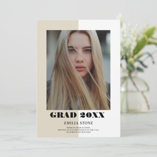 Farbblock Moderner Abschluss Ankündigung (Stehend Vorderseite)