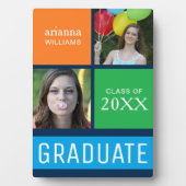 Farbblock Moderner Foto Abschluss Fotoplatte (Vorderseite)