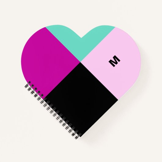 Farbblock Modernes, stilvolles, benutzerdefinierte Notizblock (Vorderseite)