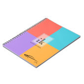 Farbblock Monogram-Notebook mit Art-Line-Funktion Notizblock (Linke Seite)