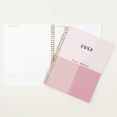 Farbblock Monogramm Blush Pastellfarben Pink Planer (Anzeige)