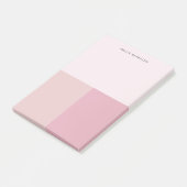 Farbblock Monogramm Blush Pastellfarben Pink Post-it Klebezettel (angewinkelt)
