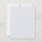 Farbblock-Monogramm des dunkelblauen, aufgelösten  Mitteilungskarte (Rückseite)