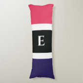 Farbblock-Monogramm für den umgekehrten leuchtende Seitenschläferkissen (Vorderseite Vertikal)