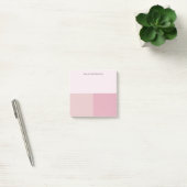Farbblock Monogramm Rosé Pastell Blassrosa Post-it Klebezettel (Büro)