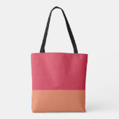 Farbblock Monogramm Totbeutel Dunkelrosa und orang Tasche (Rückseite)