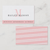 Farbblock-Monogramm-Visitenkarte Visitenkarte (Vorne/Hinten)