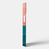 Farbblock Name Grüner Lachs Rosa Streifen Case-Mate iPhone Hülle (Rückseite / Rechts)