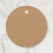 Farbblock Peach Tan | Soft Wedding Design Geschenkanhänger (Rückseite)