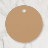 Farbblock Peach Tan | Soft Wedding Design Geschenkanhänger (Rückseite)