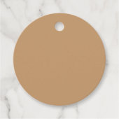 Farbblock Peach Tan | Soft Wedding Design Geschenkanhänger (Vorderseite)