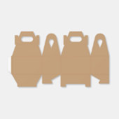 Farbblock Peach Tan | Soft Wedding Design Geschenkschachtel (Ungefaltet)