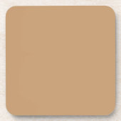 Farbblock Peach Tan | Soft Wedding Design Getränkeuntersetzer (Vorderseite)