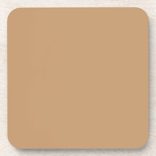 Farbblock Peach Tan | Soft Wedding Design Getränkeuntersetzer (Vorderseite)