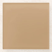 Farbblock Peach Tan | Soft Wedding Design Glasuntersetzer (Vorderseite)