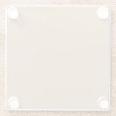Farbblock Peach Tan | Soft Wedding Design Glasuntersetzer (Rückseite)