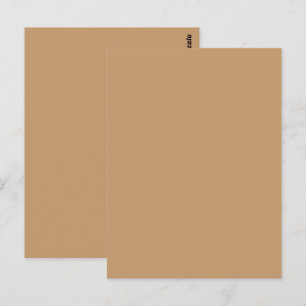 Farbblock Peach Tan   Soft Wedding Design Postkarte