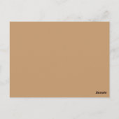 Farbblock Peach Tan | Soft Wedding Design Postkarte (Rückseite)