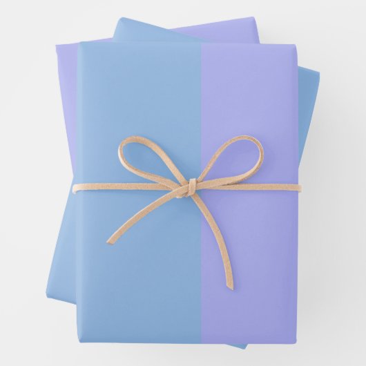 Farbblock Periwinkle Pastellfarben Blau Farbe Geschenkpapier Set (Beispiel)