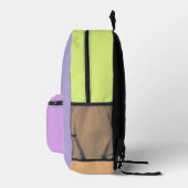 Farbblock Personalisiert mit Name Bedruckter Rucksack (Rechts)