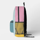 Farbblock Personalisiert mit Name Bedruckter Rucksack (Rechts)