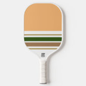 Farbblock Pfirsichfarben Fett grüne, braune Führun Pickleball Schläger (Vorderseite)