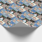 Farbblock Pfirsichfarbiges Muster-Foto Geschenkpapier (Ecke)